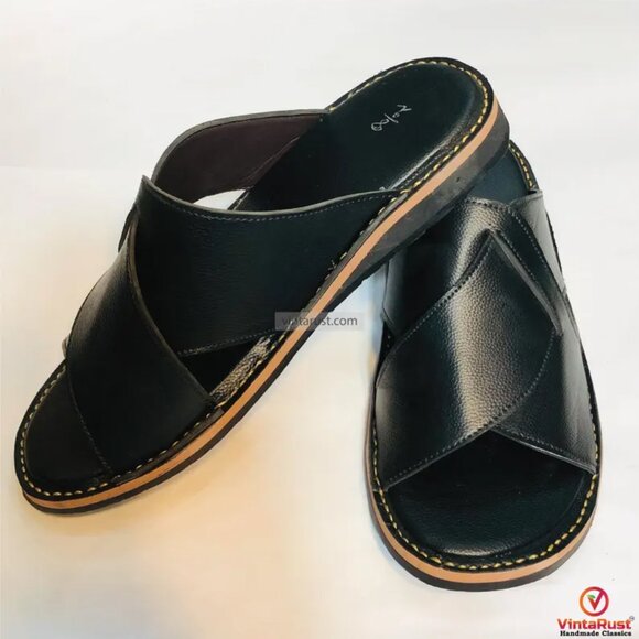 Men’s Black Peshawari Chappal, Traditional Peshawari Chappal main image 5
